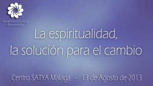 la espiritualidad, la solucion para el cambio